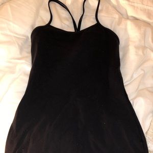 Black lululemon Razorback spaghetti strap tank top